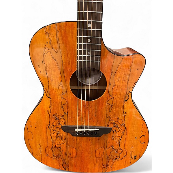 Used Luna GYPE SPALT GC Natural Acoustic Electric Guitar
