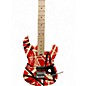 Used EVH Striped Series Red with Black and White Stripes Solid Body Electric Guitar