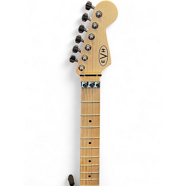 Used EVH Striped Series Red with Black and White Stripes Solid Body Electric Guitar