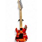 Used EVH Striped Series Red with Black and White Stripes Solid Body Electric Guitar