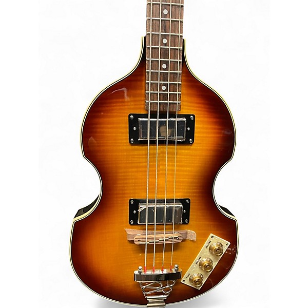 Used 2021 Epiphone Viola 3 Tone Sunburst Electric Bass Guitar