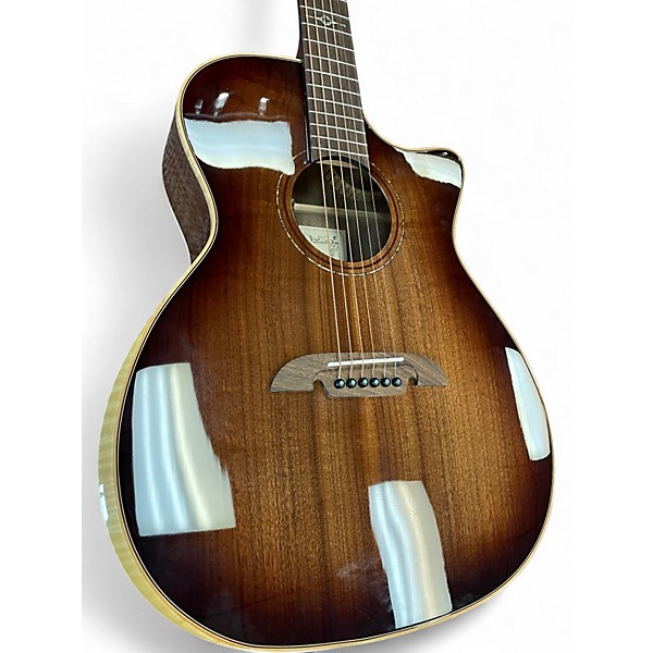 Used Alvarez AGW77CESHB-Deluxe Walnut Acoustic Electric Guitar