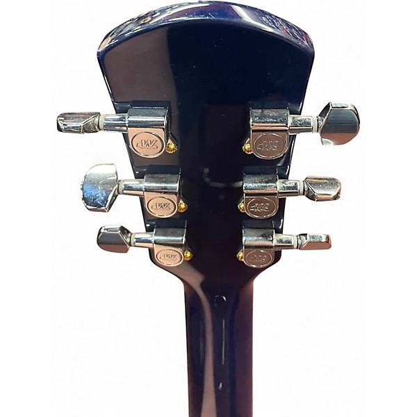 Used Drive Elite Blue Pearloid Hollow Body Electric Guitar