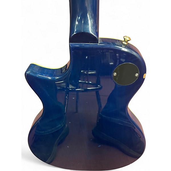 Used Drive Elite Blue Pearloid Hollow Body Electric Guitar