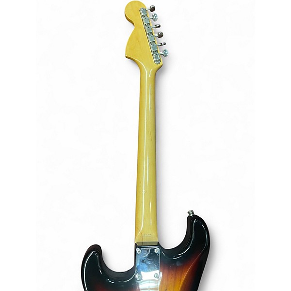 Vintage 1980s Fender Standard Stratocaster 3 Color Sunburst Solid Body Electric Guitar