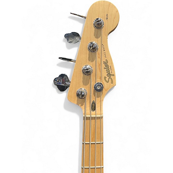 Used Squier Affinity Jazz Bass Classic White Electric Bass Guitar