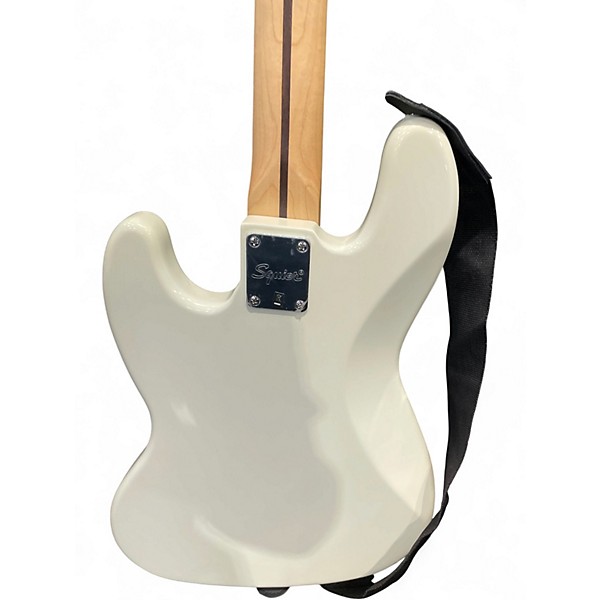 Used Squier Affinity Jazz Bass Classic White Electric Bass Guitar