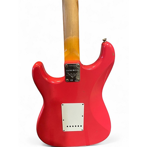 Used 2021 Fender LTD ED 62/63 JOURNEYMAN RELIC STRATOCASTER AGED FIESTA RED Solid Body Electric Guitar