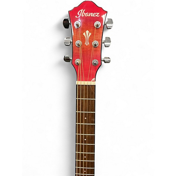 Used Ibanez AEG70 CORAL RED BURST Acoustic Electric Guitar