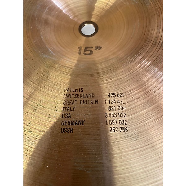 Used Paiste 15in 2002 Sound Edge Hi Hat Bottom Cymbal
