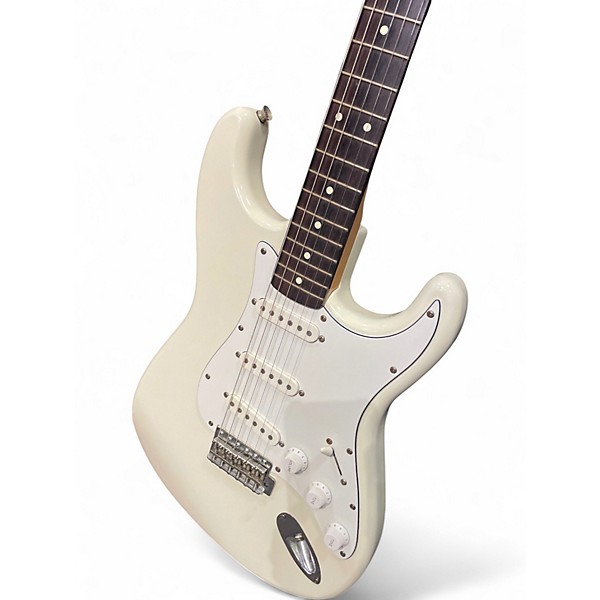 Used 1987 Squier Standard Stratocaster Alpine White Solid Body Electric Guitar