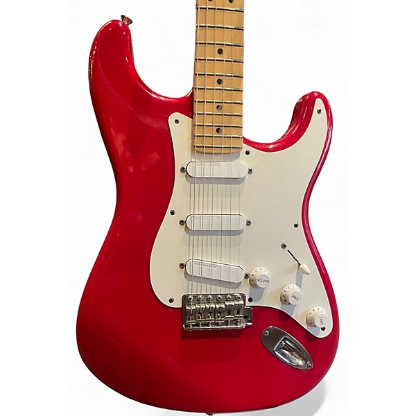 Used 2000 Fender Artist Series Eric Clapton Stratocaster Torino Red Solid Body Electric Guitar