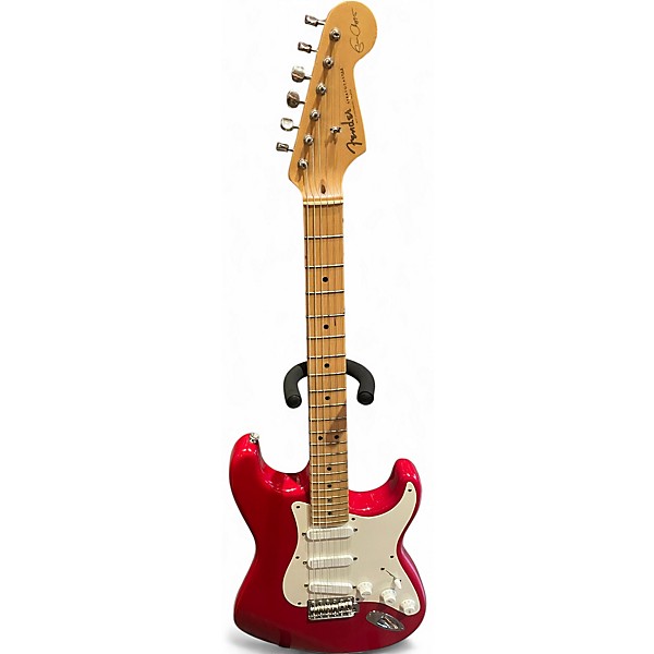 Used 2000 Fender Artist Series Eric Clapton Stratocaster Torino Red Solid Body Electric Guitar