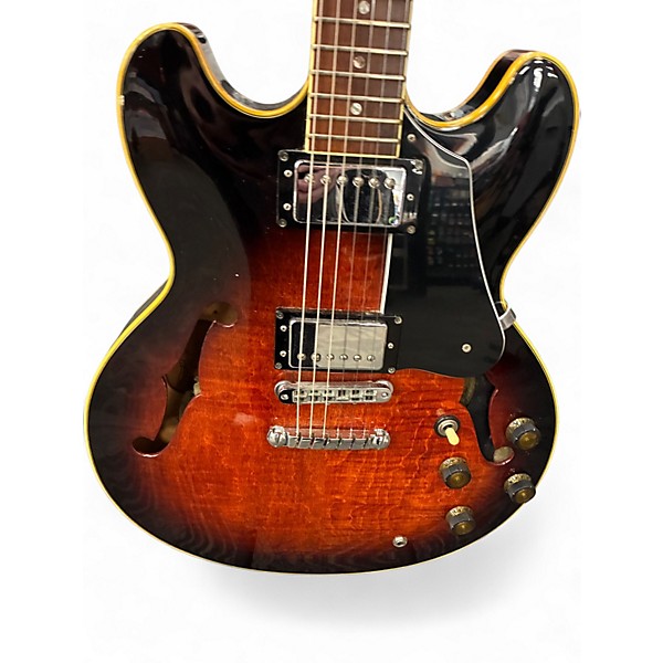 Used Ibanez LR10 Caramel Burst Hollow Body Electric Guitar