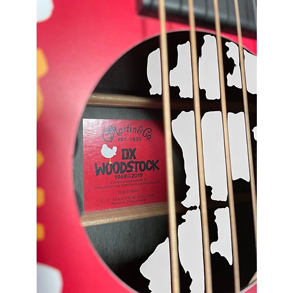 Used Martin dx woodstock red Acoustic Electric Guitar