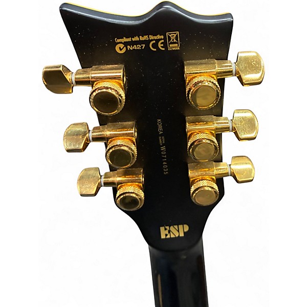 Used ESP LTD EC1000 Black and Gold Solid Body Electric Guitar