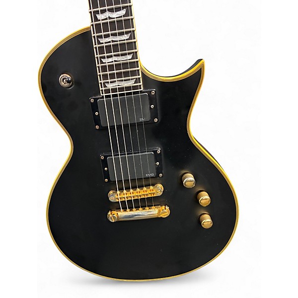 Used ESP LTD EC1000 Black and Gold Solid Body Electric Guitar