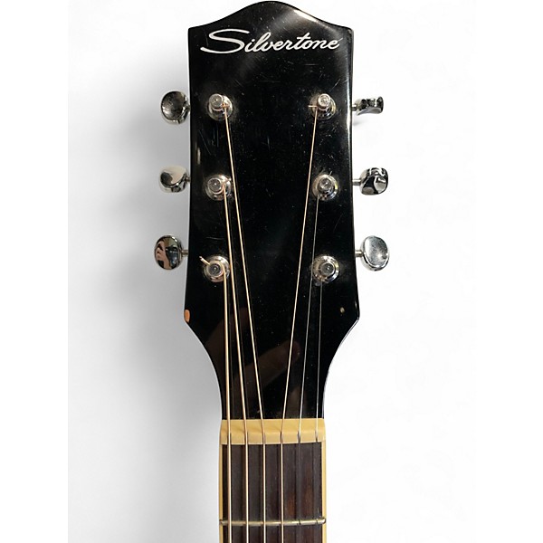 Used Silvertone 600e\avs 2 Color Sunburst Acoustic Electric Guitar