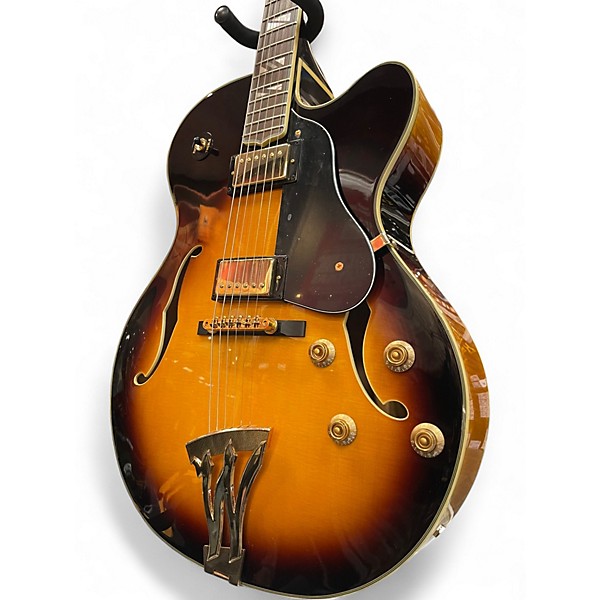 Used Washburn J6 Wes Montgomery Sunburst Hollow Body Electric Guitar