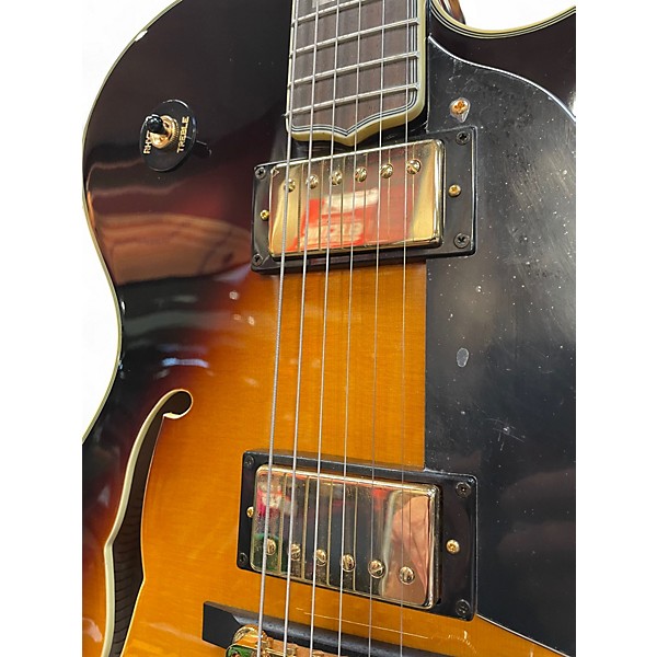 Used Washburn J6 Wes Montgomery Sunburst Hollow Body Electric Guitar