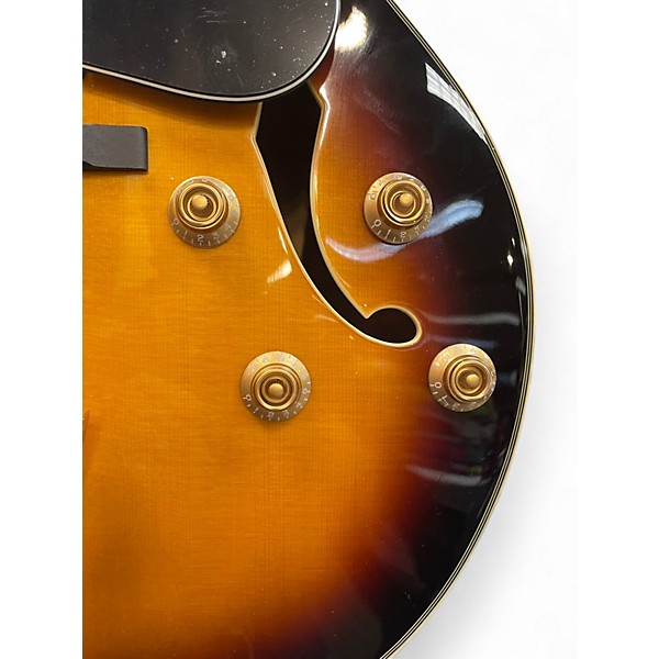 Used Washburn J6 Wes Montgomery Sunburst Hollow Body Electric Guitar