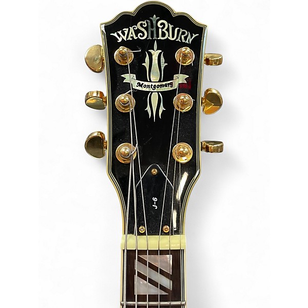 Used Washburn J6 Wes Montgomery Sunburst Hollow Body Electric Guitar