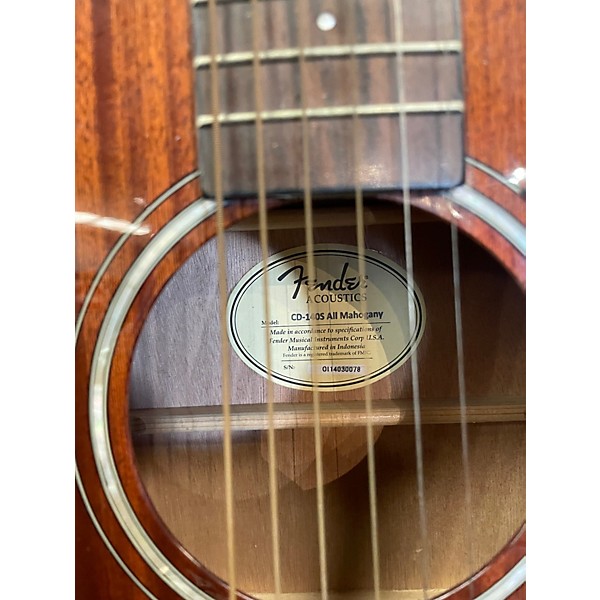 Used Fender CD140S Dreadnought Mahogany Acoustic Guitar