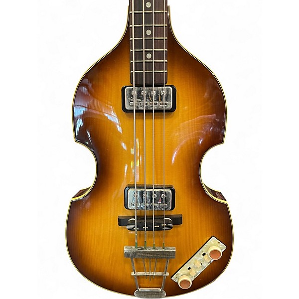 Used Hofner 500/1 Violin 62 2 Tone Sunburst Electric Bass Guitar