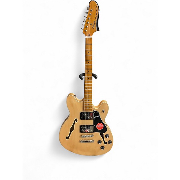 Used Squier Classic Vibe Starcaster Natural Hollow Body Electric Guitar