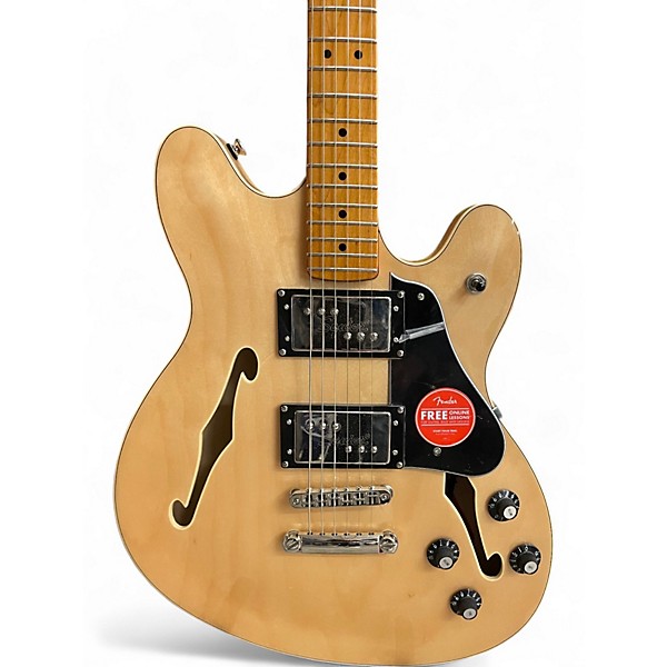 Used Squier Classic Vibe Starcaster Natural Hollow Body Electric Guitar