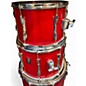 Used 1970s Premier 4 Piece PROJECTOR Candy Apple Red Drum Kit