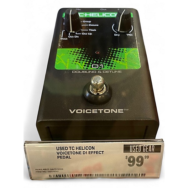 Used TC Helicon Voicetone D1 Effect Pedal