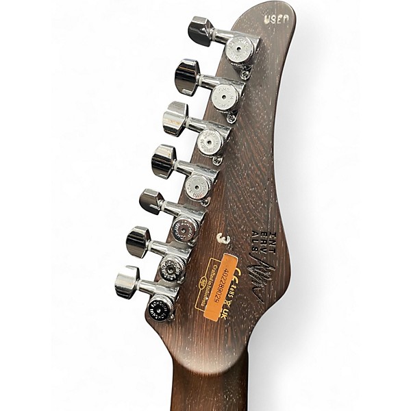 Used Schecter Guitar Research AARON MARSHALL AM7  Jade Pearl Metallic Solid Body Electric Guitar