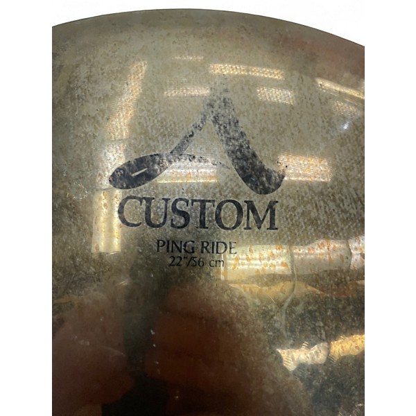 Used Zildjian 22in A Custom Ping Ride Cymbal
