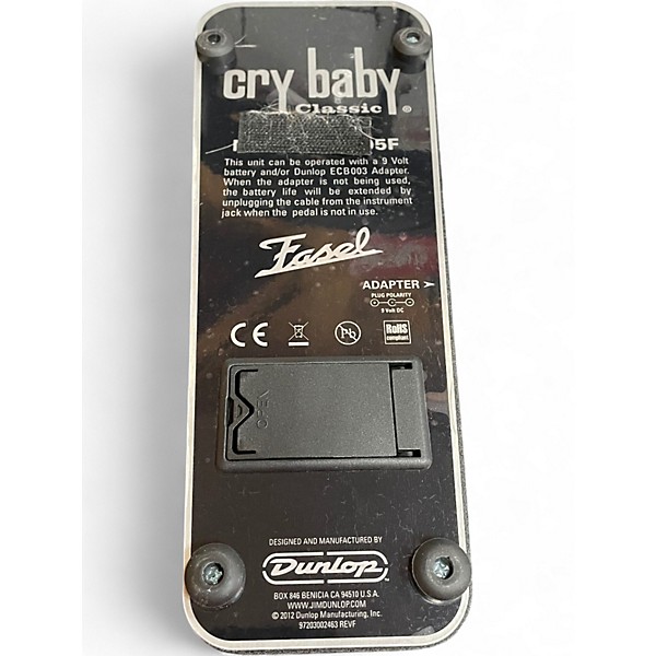 Used Dunlop GCB95F Crybaby Classic Wah With Fasel Inductor Effect Pedal