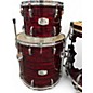 Used Pearl 6 Piece Export Red Oyster Wrap Drum Kit