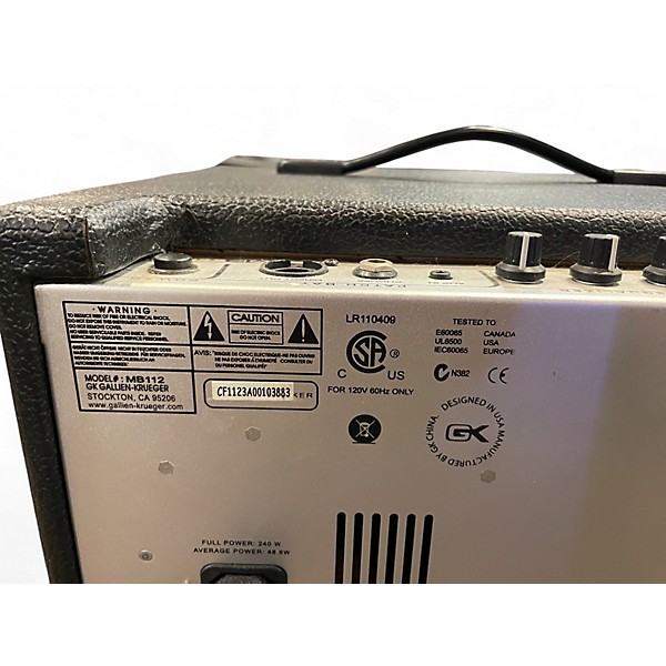 Used Gallien-Krueger MB112 200W 1x12 Bass Combo Amp