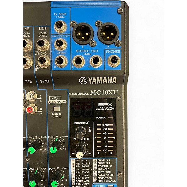 Used Yamaha MG10XU 10 Channel Mixer with Effects Unpowered Mixer