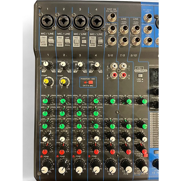 Used Yamaha MG10XU 10 Channel Mixer with Effects Unpowered Mixer