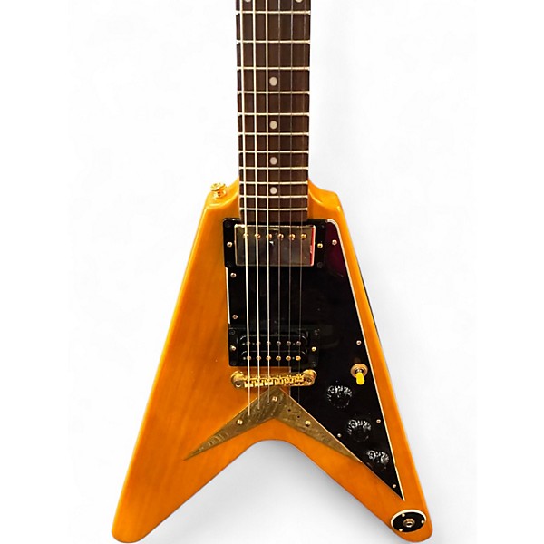 Used Epiphone inspired by 1958 flying v Natural Solid Body Electric Guitar