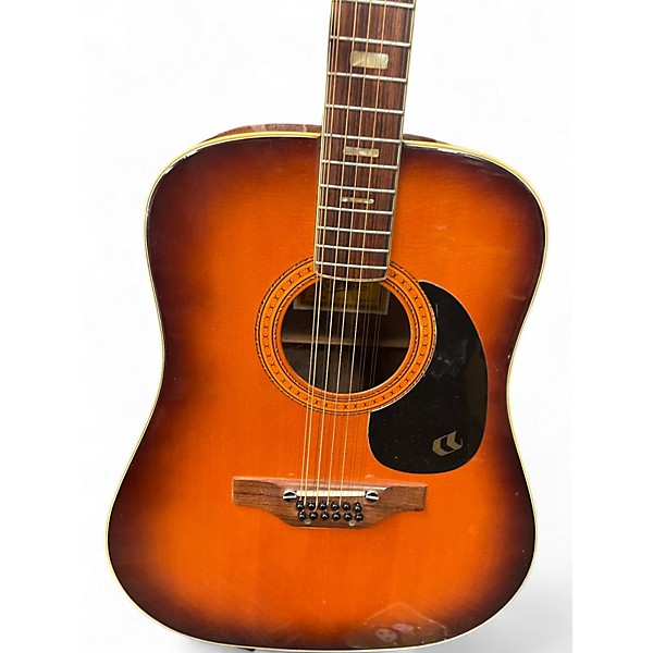 Used Aria 6815 12 string sunburst 12 String Acoustic Guitar