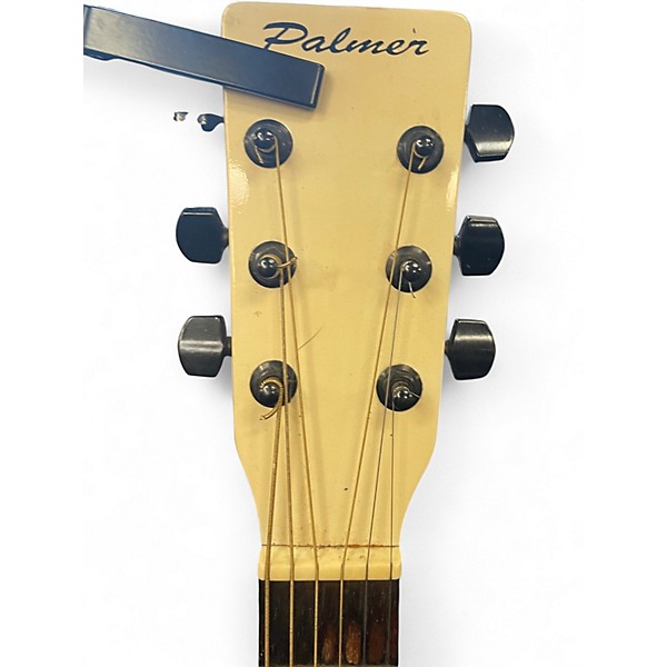 Used Palmer p38 white Acoustic Guitar