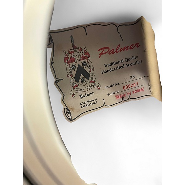 Used Palmer p38 white Acoustic Guitar