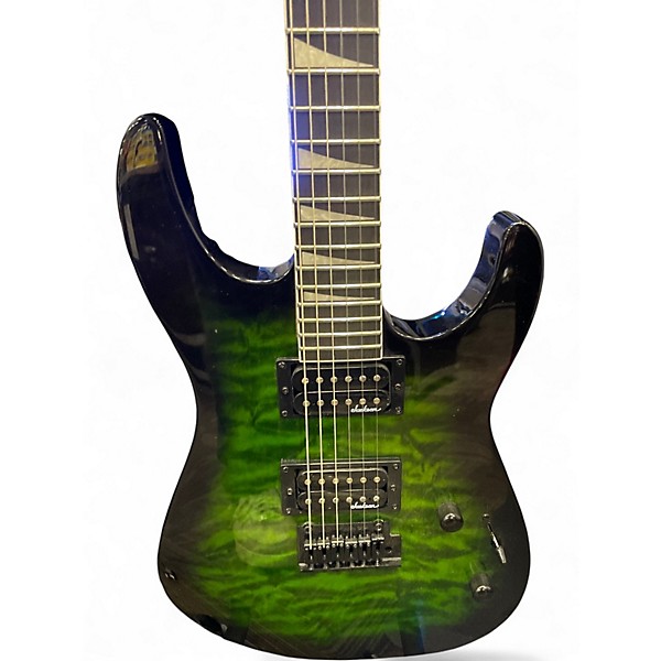 Used Jackson DINKY JS20 TRANSPARENT GREEN Solid Body Electric Guitar