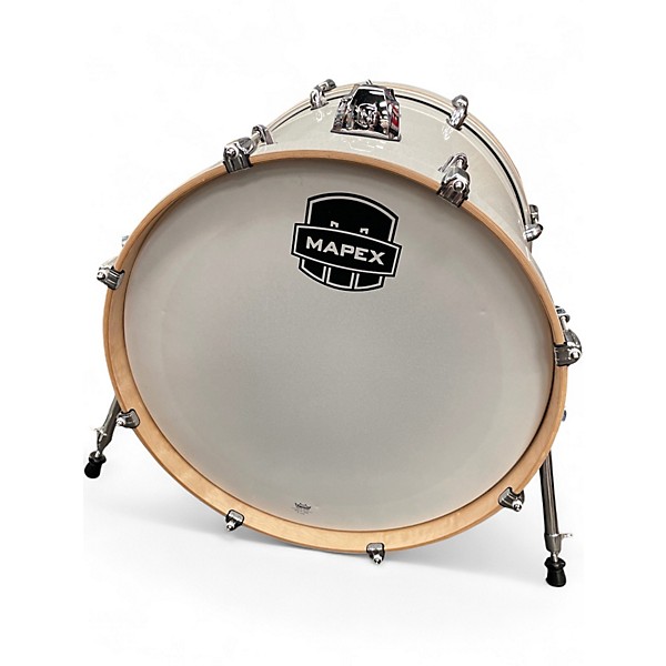Used Mapex 5 Piece mars birch ivory sparkle Drum Kit