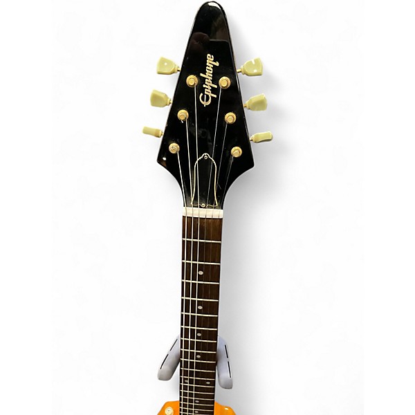 Used Epiphone Korina Flying V natural Solid Body Electric Guitar