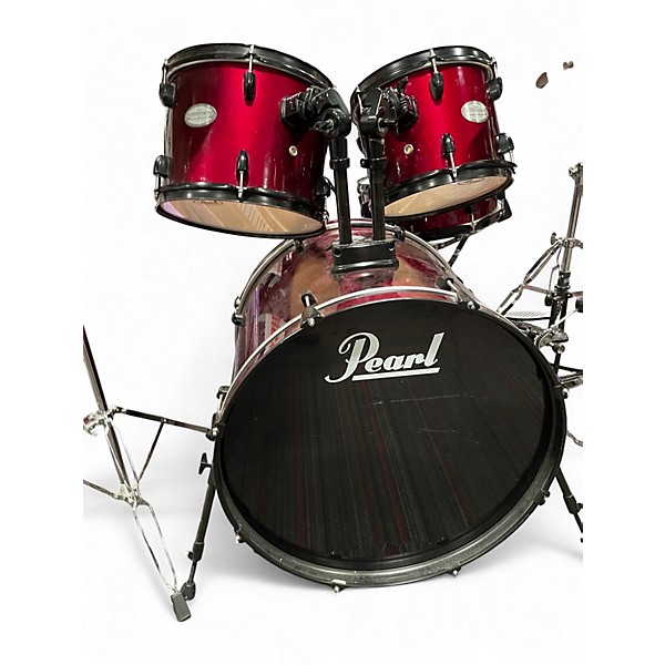 Used Pearl 5 Piece Soundcheck Wine Red Drum Kit