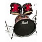 Used Pearl 5 Piece Soundcheck Wine Red Drum Kit