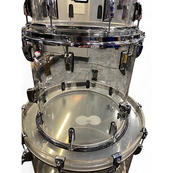 Used 2020s Pearl 6 Piece Crystal Beat Ultra Clear Drum Kit