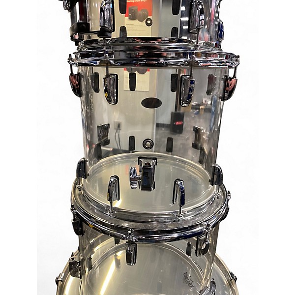 Used 2020s Pearl 6 Piece Crystal Beat Ultra Clear Drum Kit